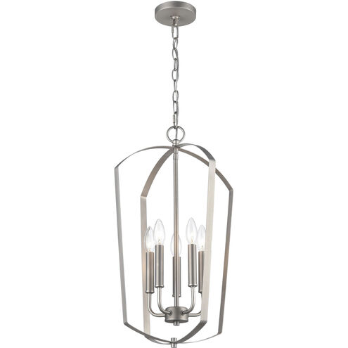 Ivey Lake 5 Light 15.75 inch Satin Nickel Indoor Pendant Ceiling Light